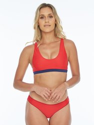 Midnight Sun Reversible Crop Top - Red