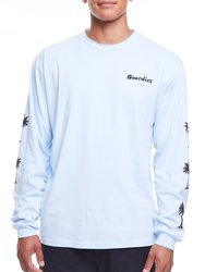Palm Arm Long Sleeve T-Shirt - Blue