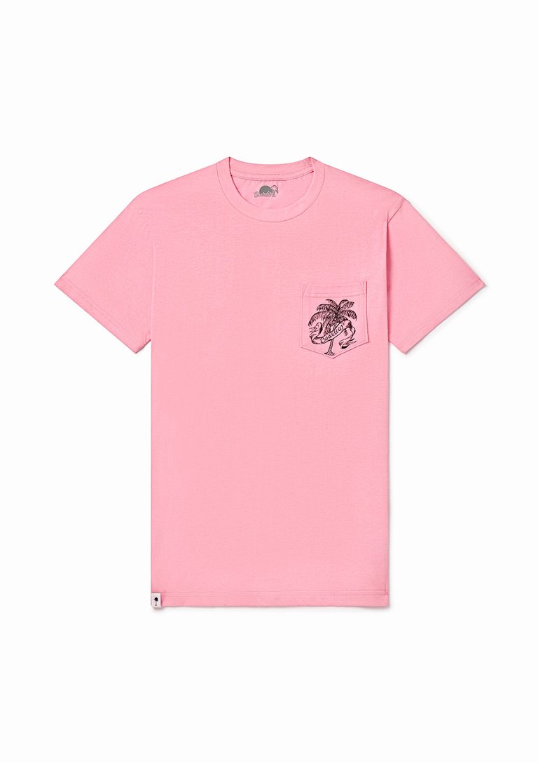 Palm Pocket Pink T-Shirt - Pink