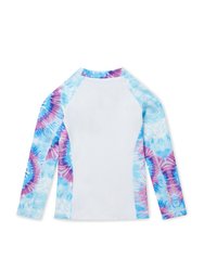 Purple Haze Tie Dye Rash Guard