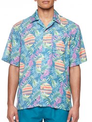 Rising Palm Shirt - Teal