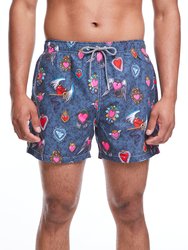 Sacred Hearts Shorts - Charcoal