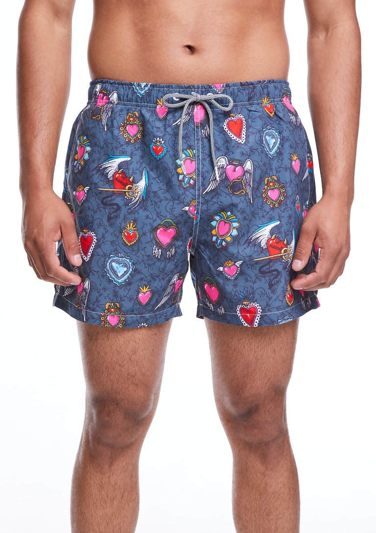 Sacred Hearts Shorts - Charcoal