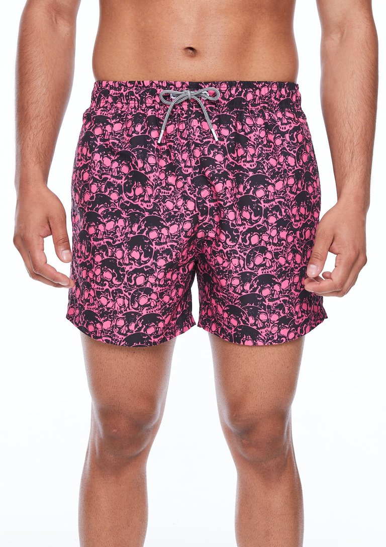 Skulls Red Shorts - Black/Red