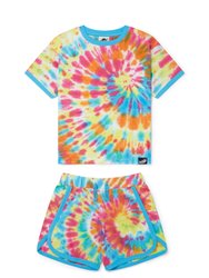 Spiral Tie Dye Kids Co-ord Outfit Set - Multi