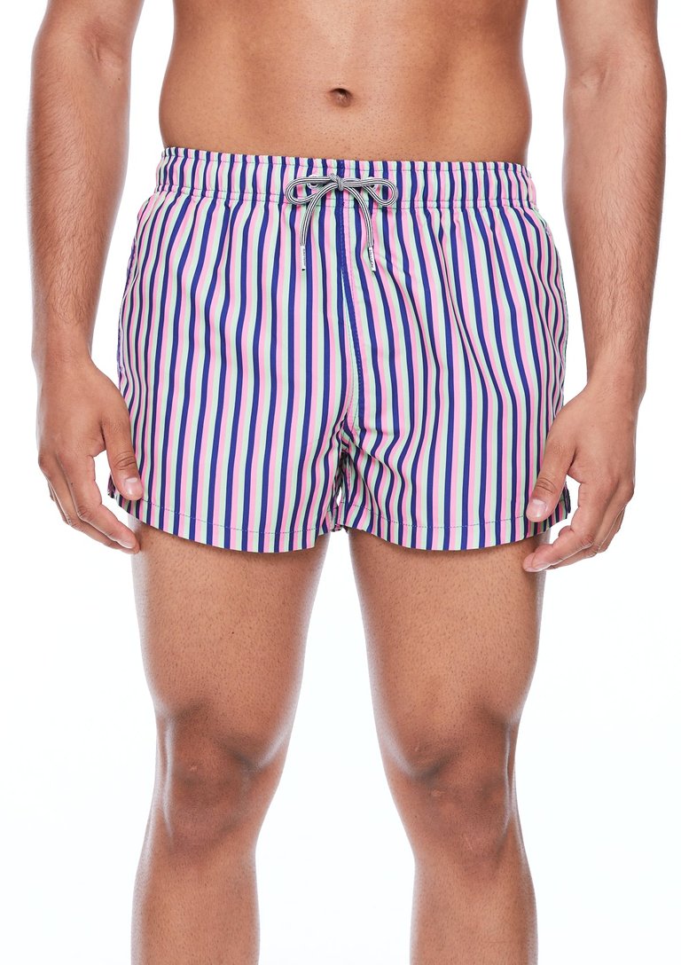 Treble Deck Stripe Shortie Shorts - Multi