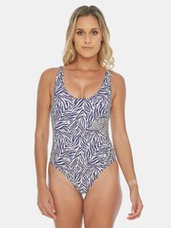 Tropical Zebra Reversible One Piece - Multi