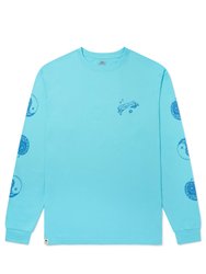 Yin Yang Long Sleeve T-Shirt - Blue