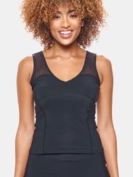 It's Hot In Here Tank Beautiful - Black Stripe Mesh