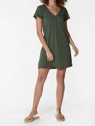 Center Seam T-Shirt Dress - Garden Green