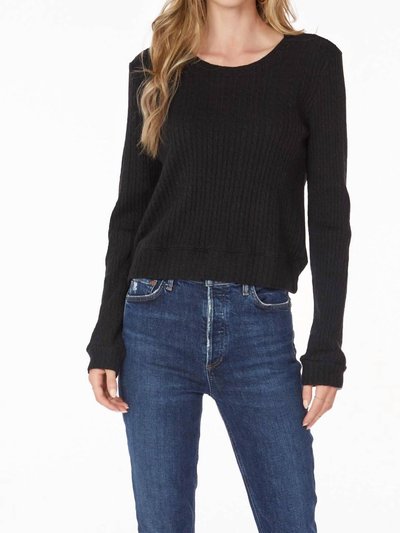 BOBI Crewneck Pullover Cable Knit In Black product