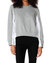 Crewneck Sweatshirt W/ Poplin Insets In Heather Grey/ White - Heather Grey/White