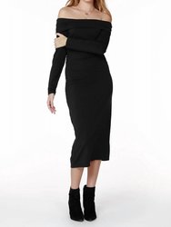 Mary Midi Dress - Black