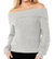 Off The Shoulder Top In Heather Grey - Heather Grey