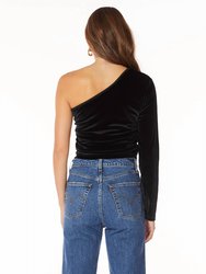 One Shoulder Shirred Top