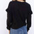 Ruffle Long Sleeve Crew Neck Top