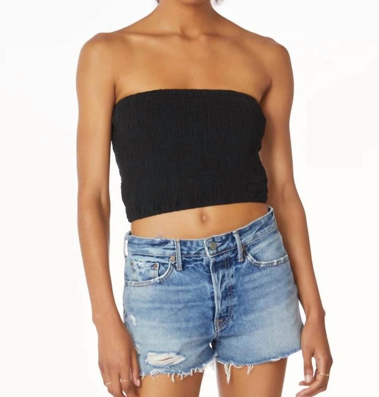 Smocked Tube Top - Black