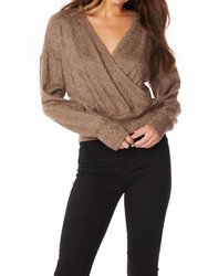 Surplice Top - Taupe