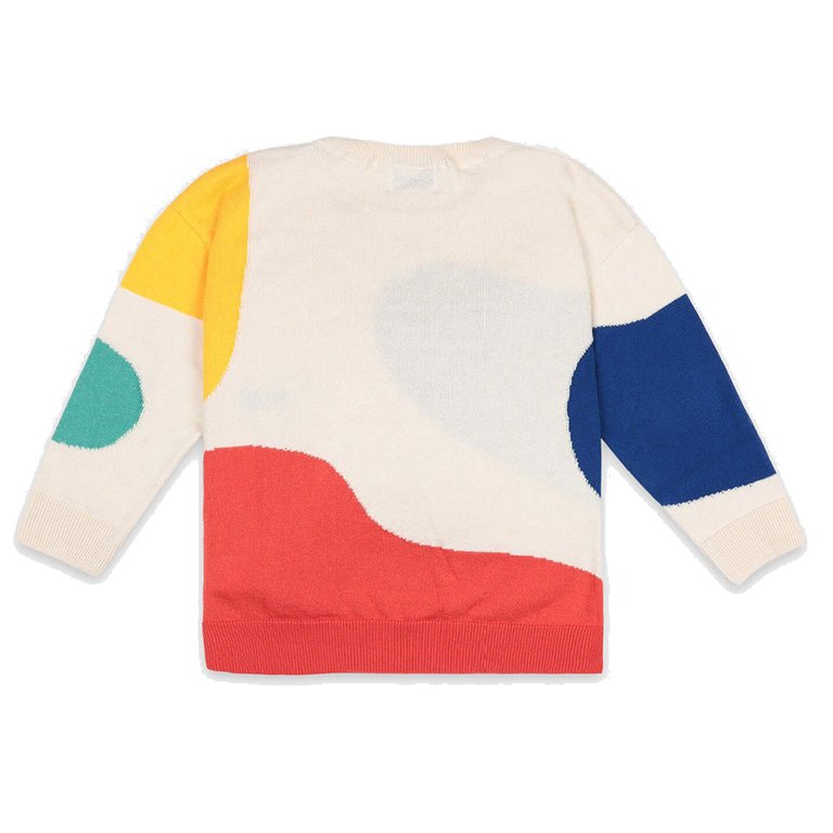 White Colorful Play Sweater