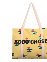 Yellow Geometric Logo Tote - Yellow