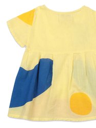 Yellow Play Landscape Buttoned Dress