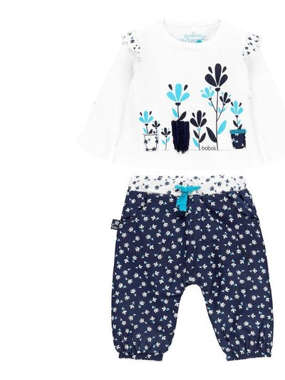 Boboli White Flower Outfit Set product