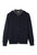 Blue Cotton and Cashmere Zipped Hoodie - Navy