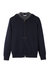 Blue Cotton and Cashmere Zipped Hoodie - Navy