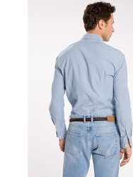 Light Sky Blue Cotton Washed Shirt