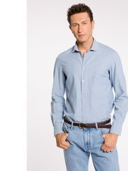 Light Sky Blue Cotton Washed Shirt - Light Sky Blue