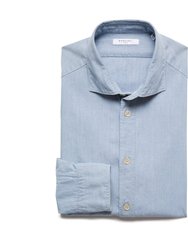 Light Sky Blue Cotton Washed Shirt