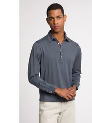 Long Sleeves Cotton Polo Shirt