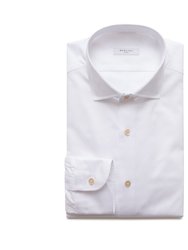 White Cotton Tailored Shirt - White