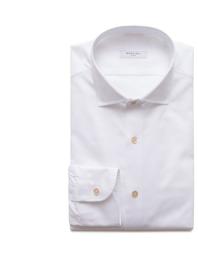 Boglioli Milano White Cotton Tailored Shirt product