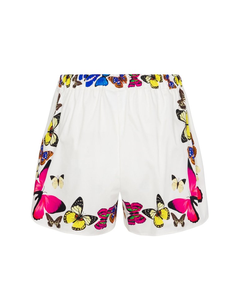 The Mariposa Shorts - White Butterfly