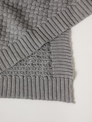 Chunky Knit Organic Cotton Throw Blanket