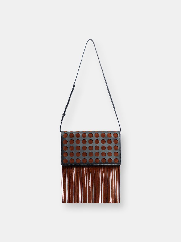 Midi Styler Bag - Leather: Black + Brown, Hardware: Black Nickel, Lining: Black