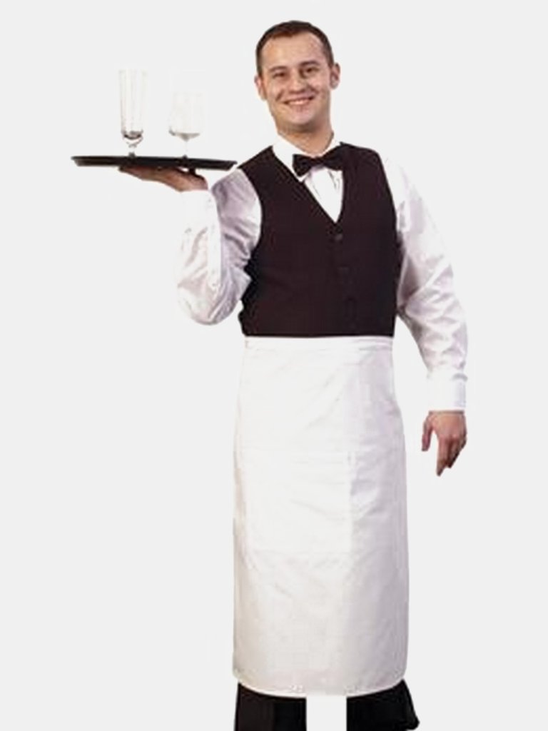 BonChef 31 Inch Bistro Apron (White) (One Size) (One Size) (One Size) - White