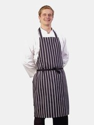 BonChef Butcher Full Length Apron (Navy/White) (One Size) (One Size) (One Size) - Navy/White