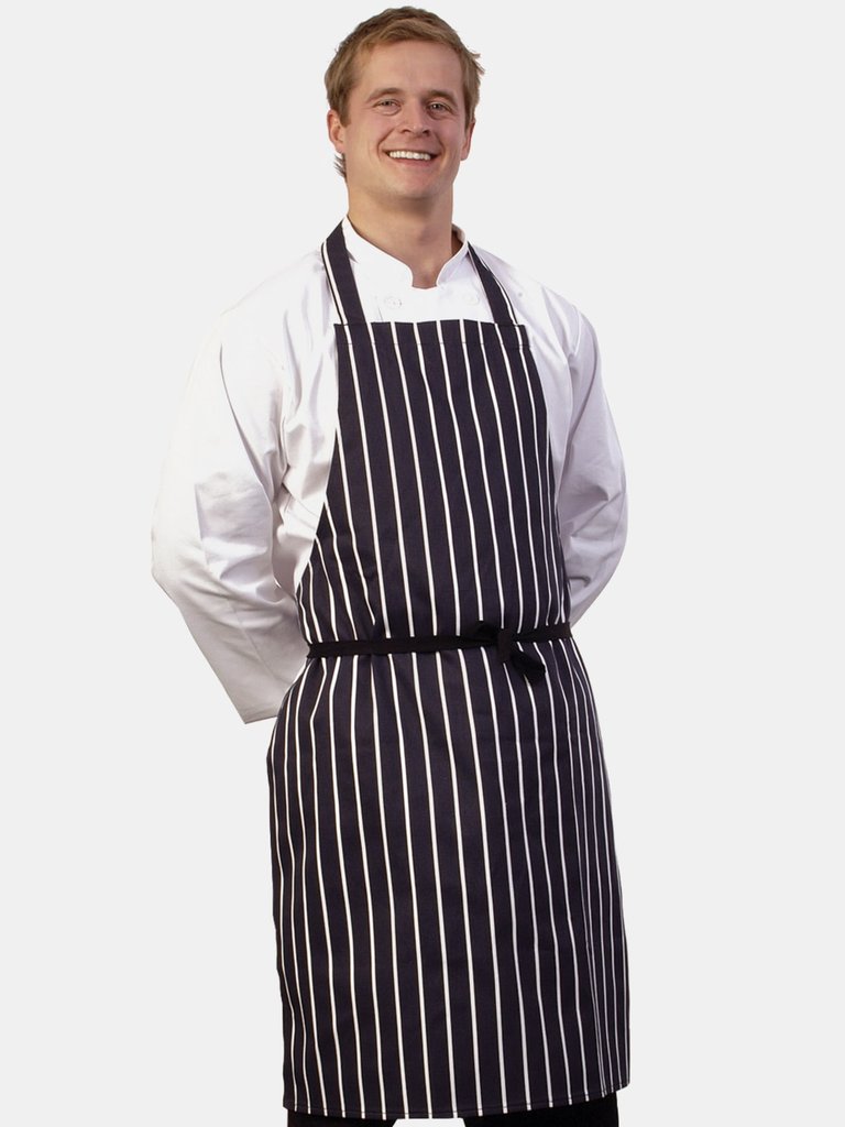 BonChef Butcher Full Length Apron (Pack of 2) (Navy/White) (One Size) (One Size) - Navy/White