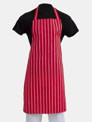 BonChef Butcher Full Length Apron (Pack of 2) (Red/White) (One Size) (One Size)