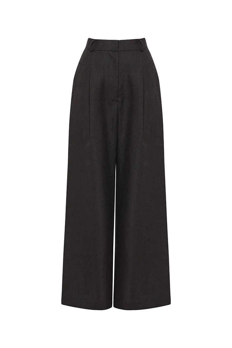 Komodo Oragnic Linen Trouser - Black