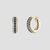 Addison Mini Crystal Hoop Earrings - 18k Rose Gold Plated Brass