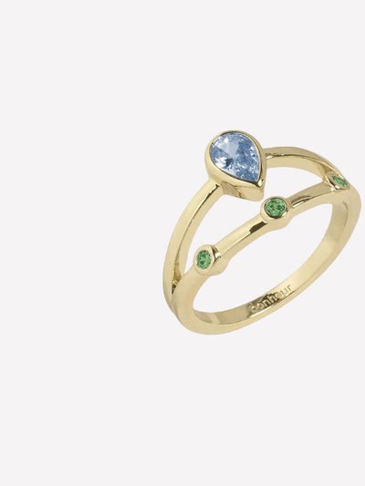Bonheur Jewelry Aliane Green/Blue Multi Stone Ring product