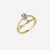 Aliane Green/Blue Multi Stone Ring -  18K Gold Plated