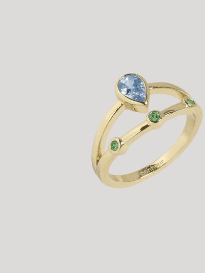 Bonheur Jewelry Aliane Green/Blue Multi Stone Ring product