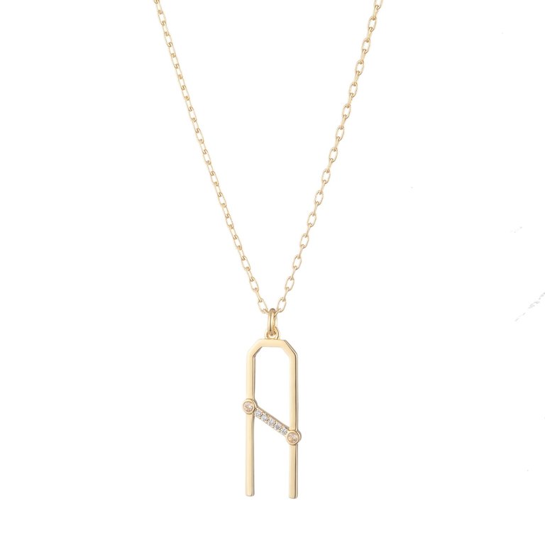 Ariella Gold Letter A Necklace - Gold