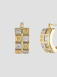 Astor Chubby Huggie Hoop Earrings - 18k Gold Plated