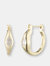 Babette Crystal Hoop Earrings - Gold