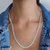 Cassie Italian Silver Herringbone Necklace